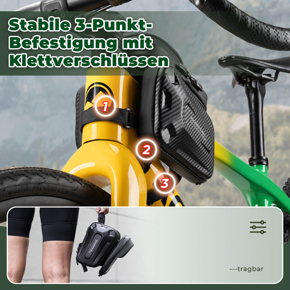 ROCKBROS Oberrohrtasche für Smartphone mit Lichtschutz und Seitentaschen