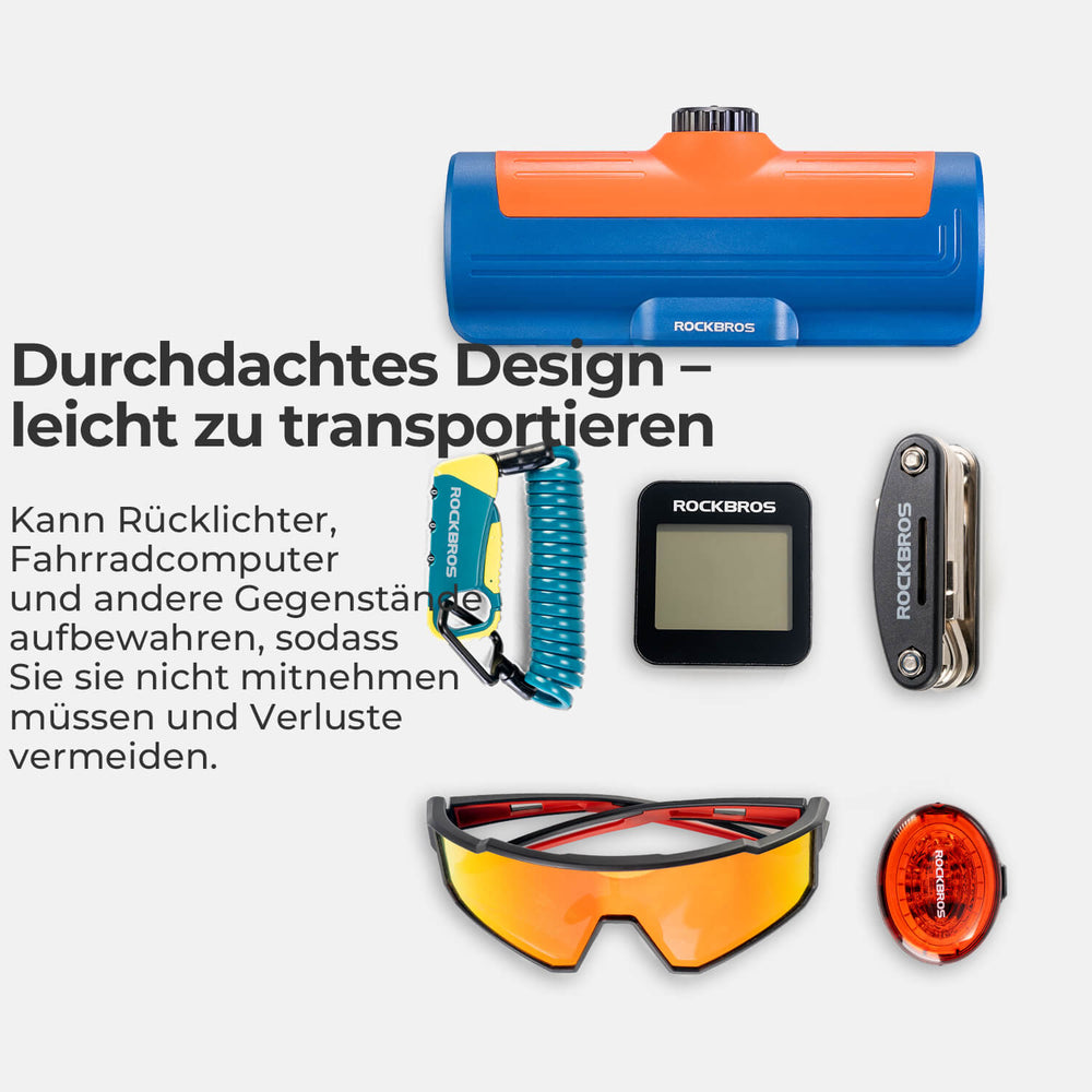 ROCKBROS Rahmen Box Abschließbare Fahrradbox Niemals Verformen/Sicher/Wasserdicht