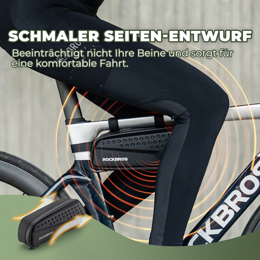 ROCKBROS Rahmentasche Fahrrad Oberrohrtasche 1,1L für MTB Rennrad Gravelbike