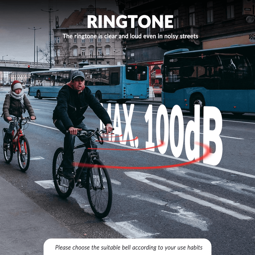 Rennrad Fahrradklingel 100dB für gebogene Lenker 22,2mm - ROCKBROS-EU