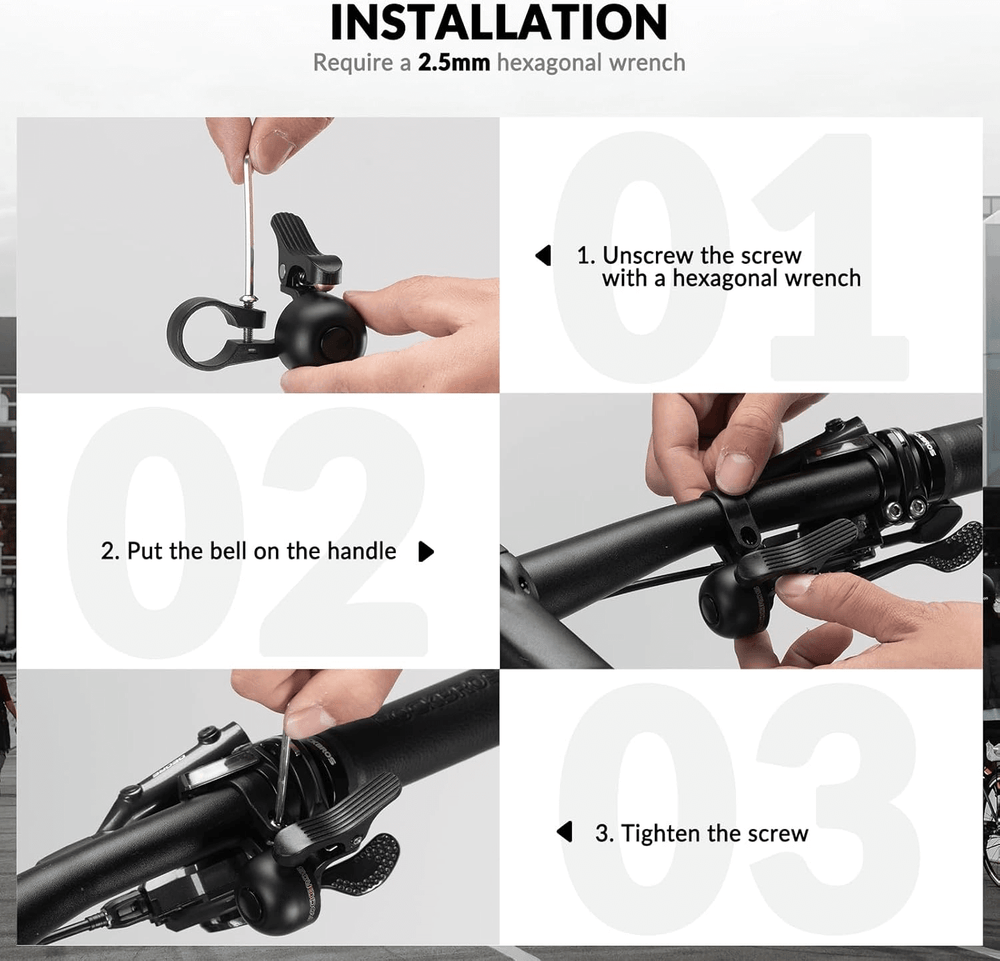 ROCKBROS Rennrad Fahrradklingel 100dB Links/Rechts für gebogene Lenker 22,2mm&nbsp;