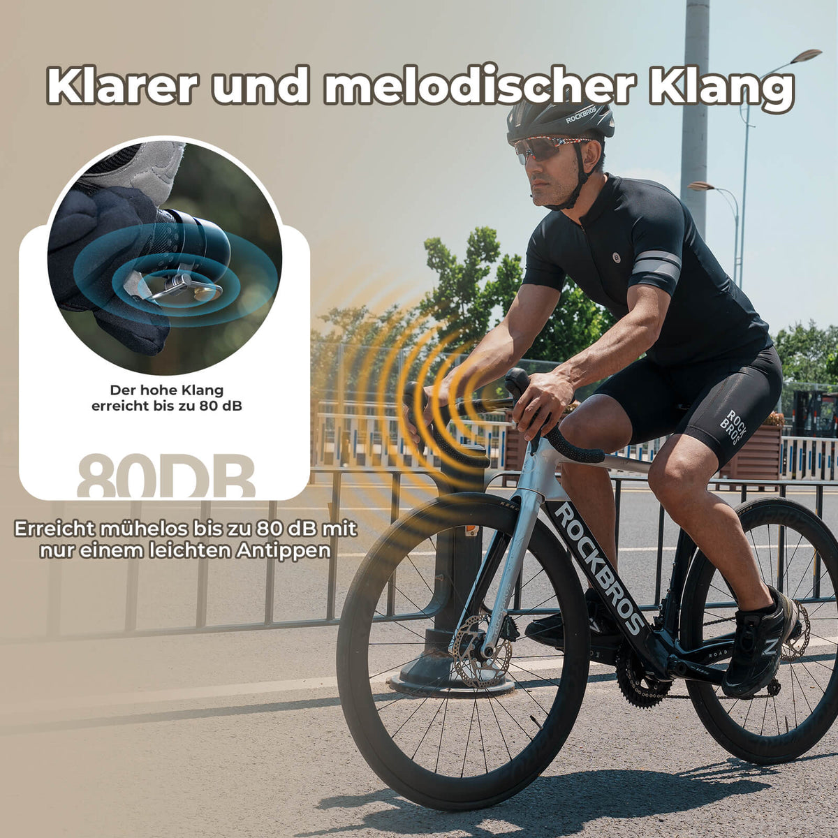 ROCKBROS Rennrad Fahrradklingel Mini Klingel für 22,2mm Dropbar Lenker –  ROCKBROS-DE