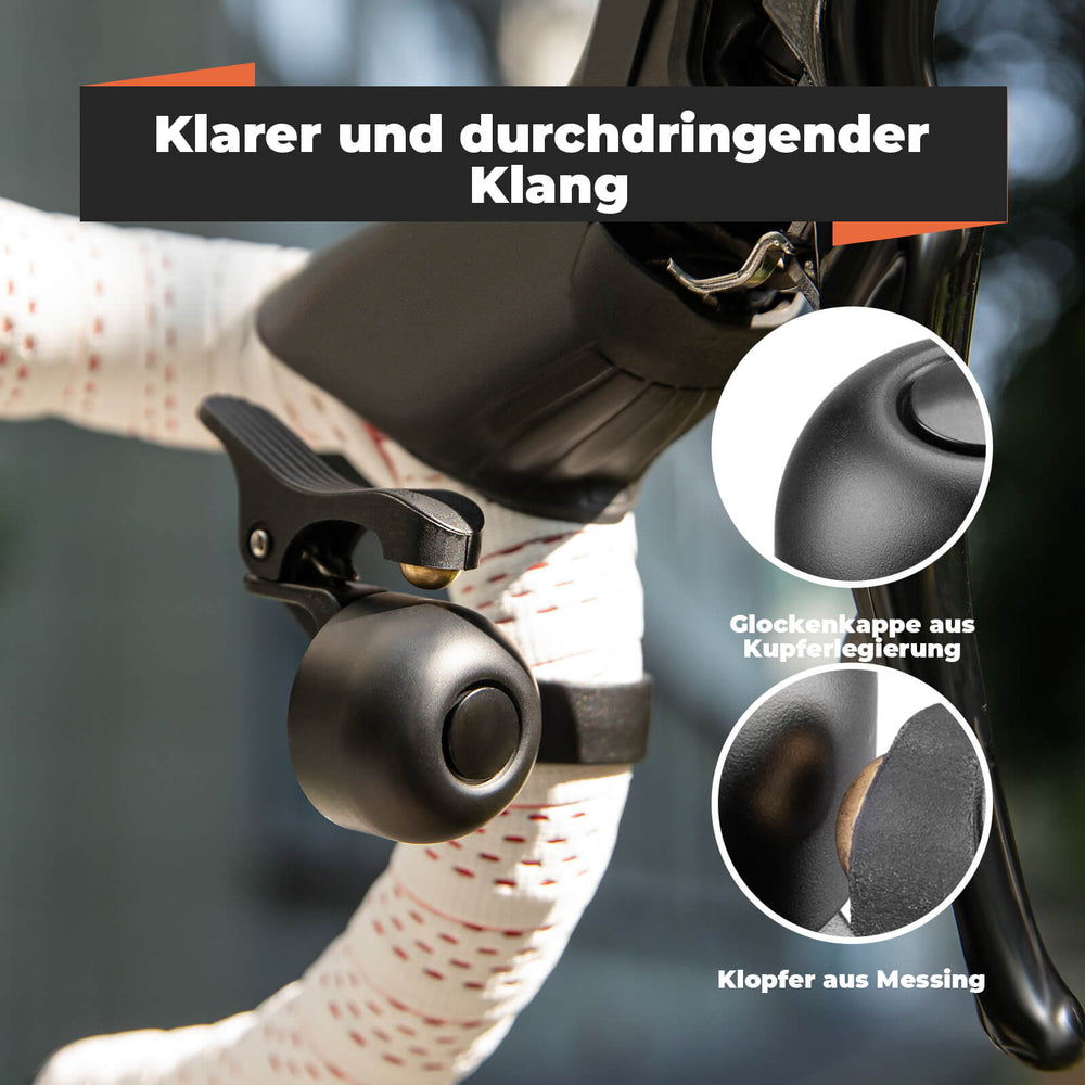 ROCKBROS Rennrad Fahrradklingel Wasserdicht für gebogene Lenker 21-23 mm