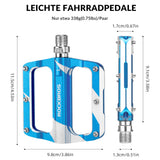 ROCKBROS Rennrad Pedale aus Aluminium, mit versiegeltem Lager, 9/16 Zoll Größe, erhältlich in 3 Farben.