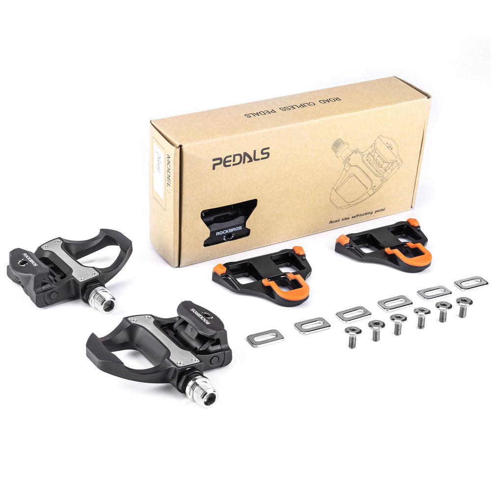 ROCKBROS SPD Pedale für Rennrad Wettkampf – Klickpedale mit Einstellbarer Spannung – SPD-kompatibel inkl. Cleats