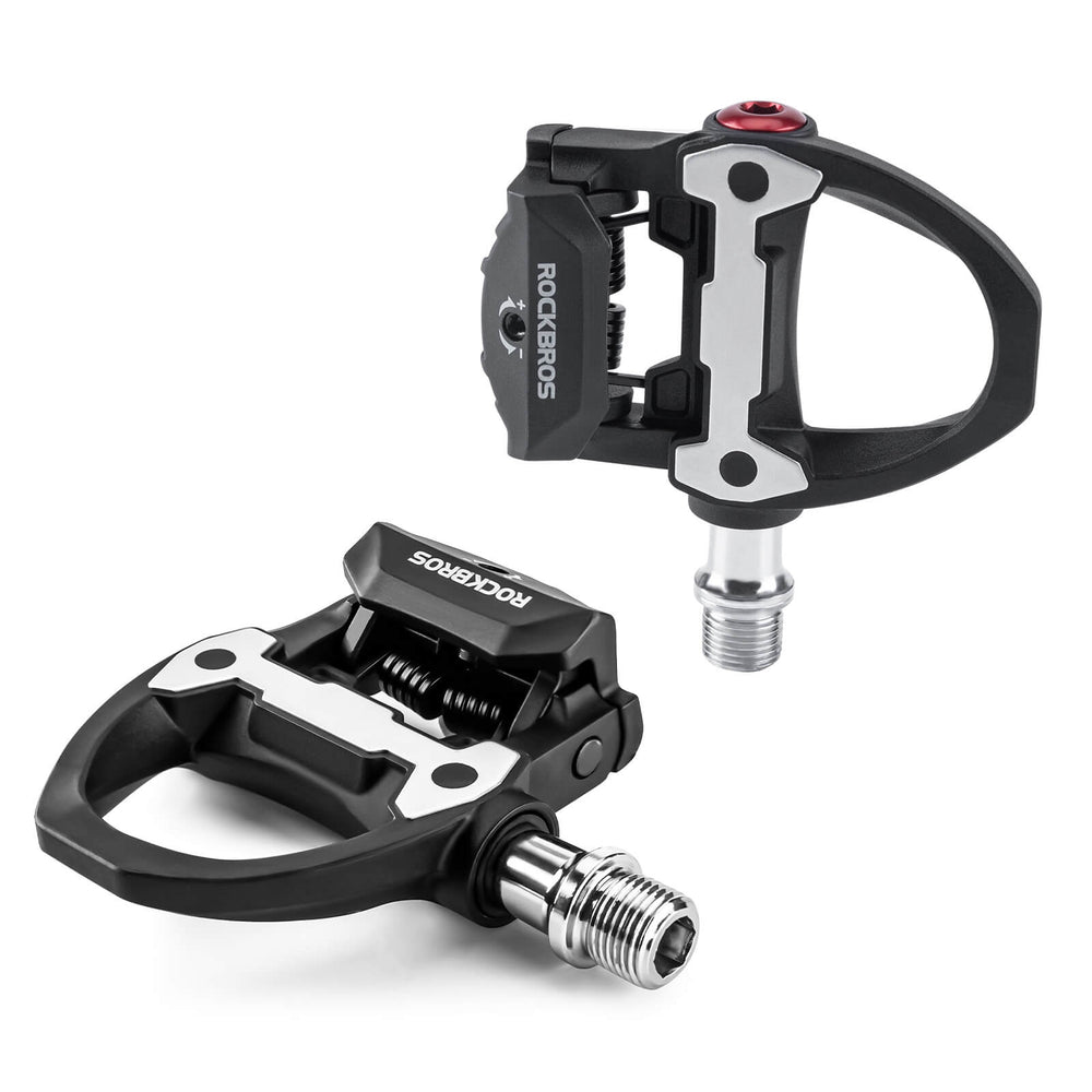 ROCKBROS SPD Pedale für Rennrad Wettkampf – Klickpedale mit Einstellbarer Spannung – SPD-kompatibel inkl. Cleats