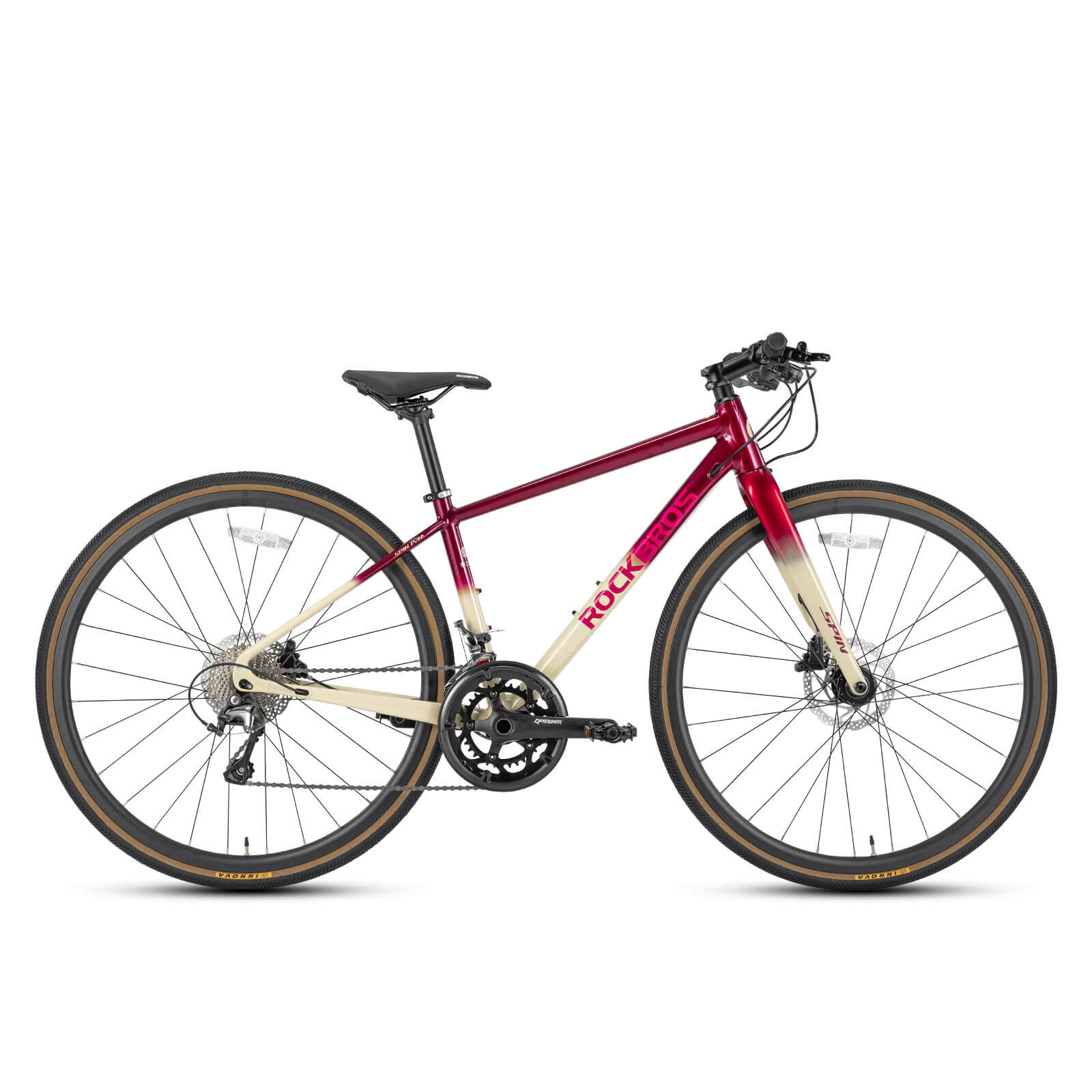 trekkingrad mit scheibenbremsen ROCKBROS SPIN-P2M 700C mit Scheibenbremsen