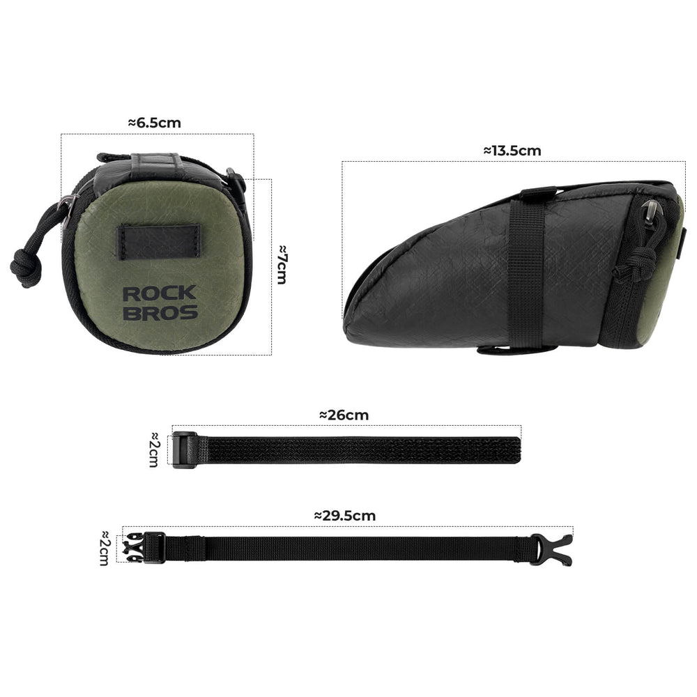 ROCKBROS Satteltasche Wasserabweisend Kompakt aus Tyvek® 0.2L