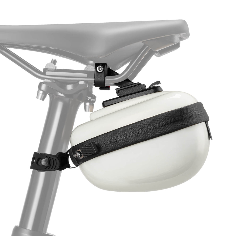 ROCKBROS Satteltaschen Hard Shell Reflektierend 0,4 L mit Halterung-Hellgrau