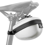 ROCKBROS Satteltaschen Hard Shell Reflektierend 0,4 L mit Halterung-Hellgrau