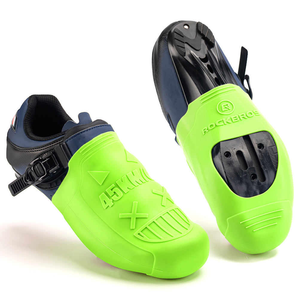 ROCKBROS Schuhüberzieher Wasserdichte Winddichte Überschuhe für Rennrad MTB-Grün