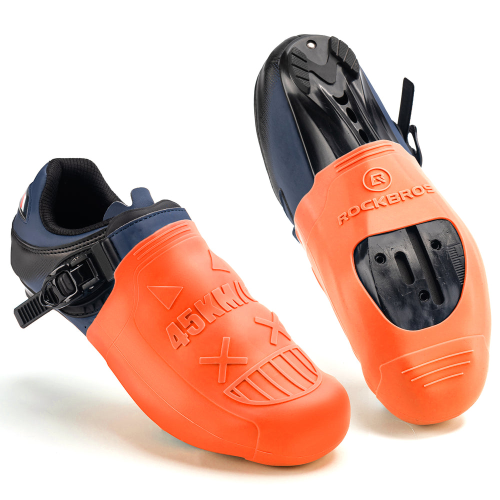 ROCKBROS Schuhüberzieher Wasserdichte Winddichte Überschuhe für Rennrad MTB-Orange