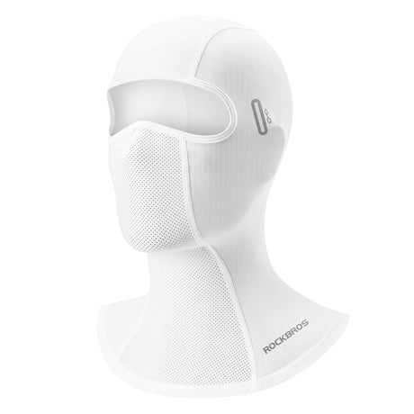 ROCKBROS Sommer Sturmhaube Atmungsaktiv Kühlende Balaclava UPF 50+ Damen Herren-Weiß