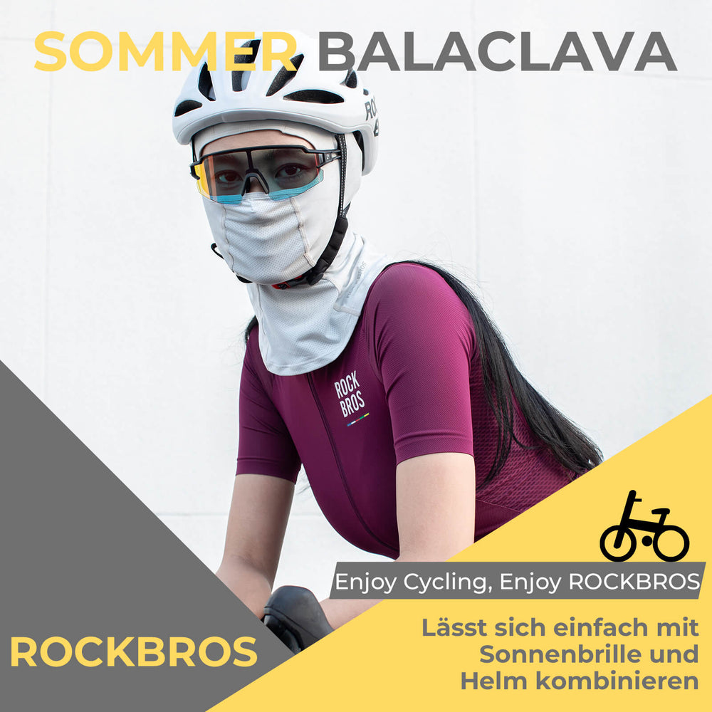 ROCKBROS Sommer Sturmhaube Atmungsaktiv Kühlende Balaclava UPF 50+ Damen Herren