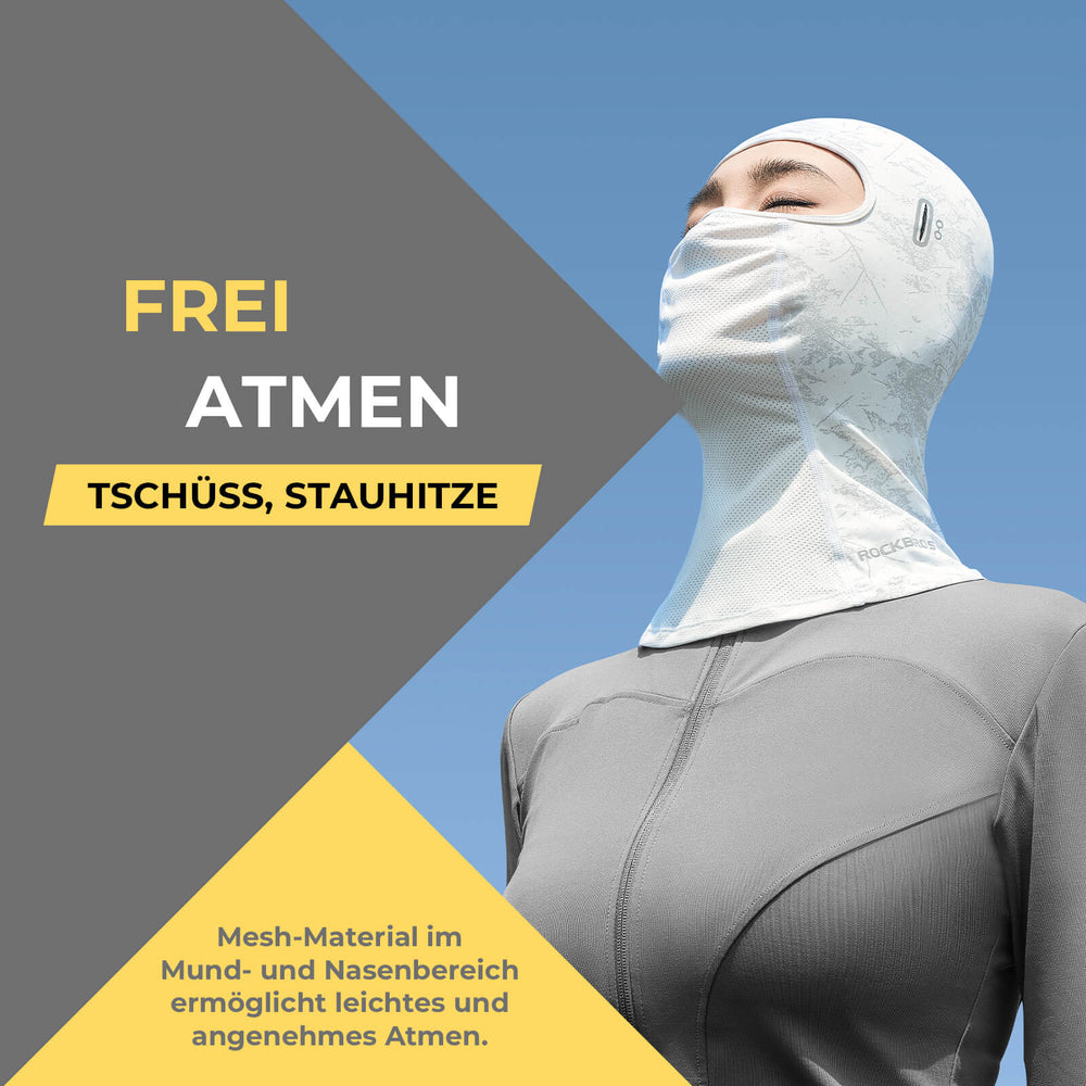 ROCKBROS Sommer Sturmhaube Atmungsaktiv Kühlende Balaclava UPF 50+ Damen Herren