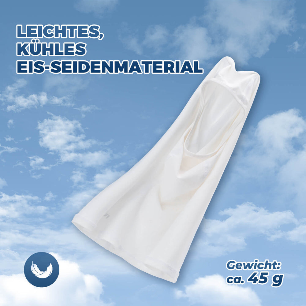 ROCKBROS Sommer Sturmhaube UPF40+ Balaclava Gesichtsmaske Schnelltrocknend-Weiß