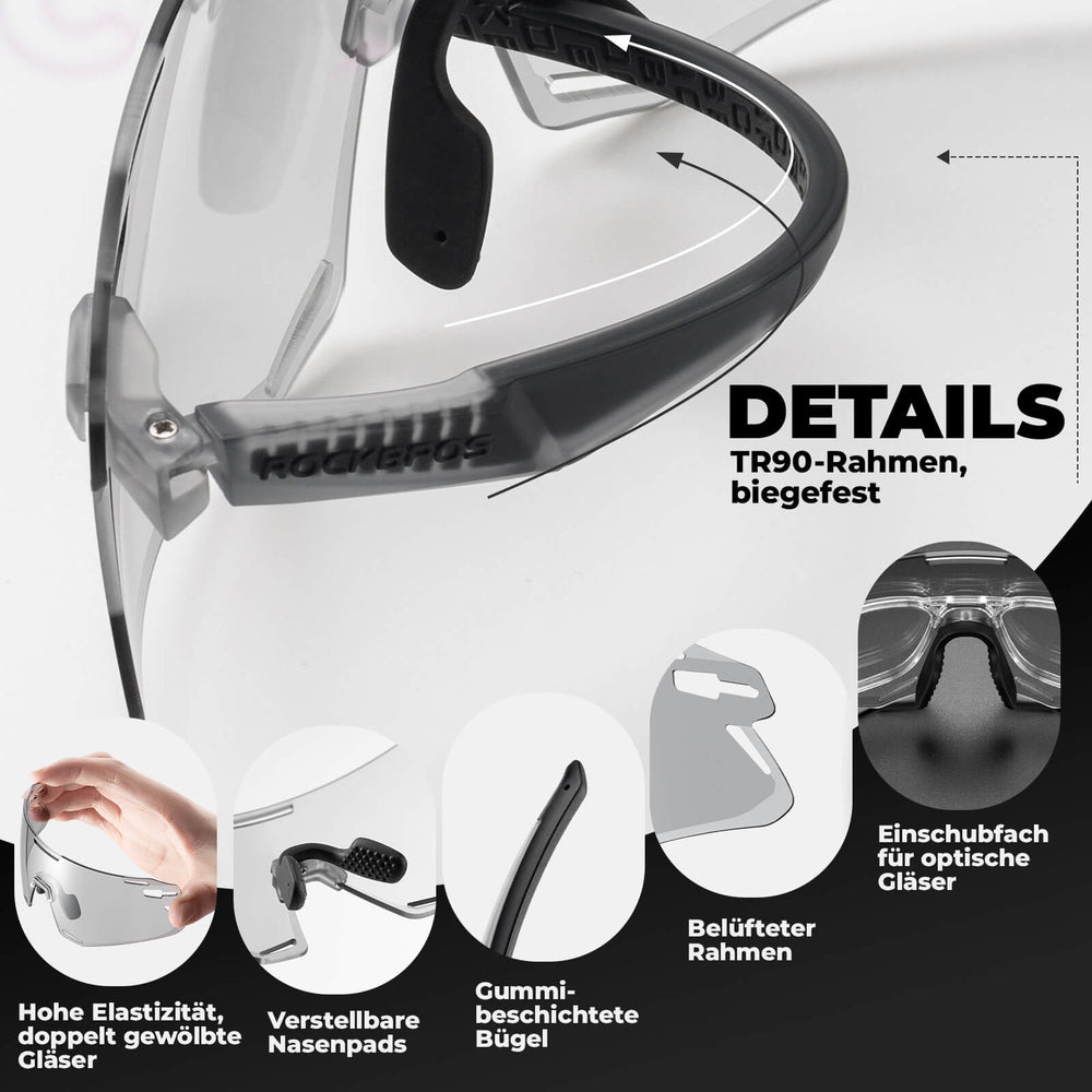 ROCKBROS Sonnenbrille Winddichte Fahrradbrille für Outdoor-Sportarten - ROCKBROS-EU