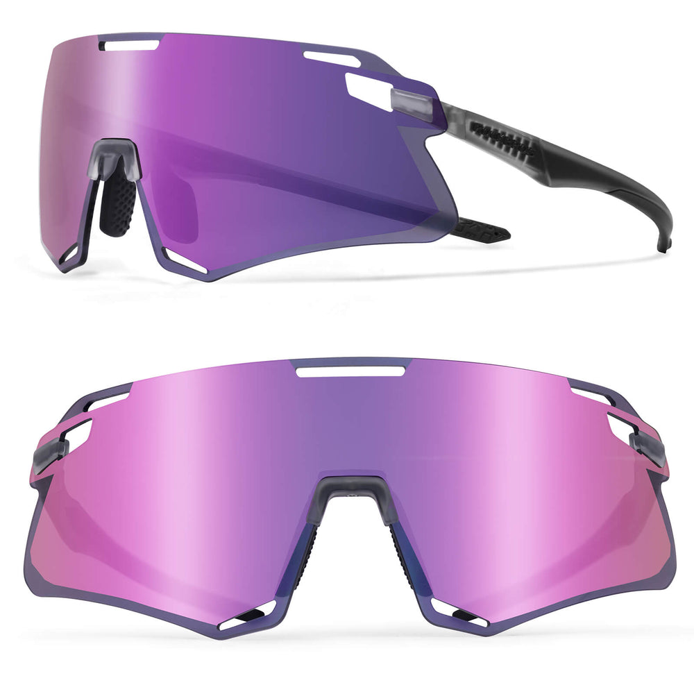 ROCKBROS Sonnenbrille Winddichte Fahrradbrille für Outdoor-Sportarten- Violett
