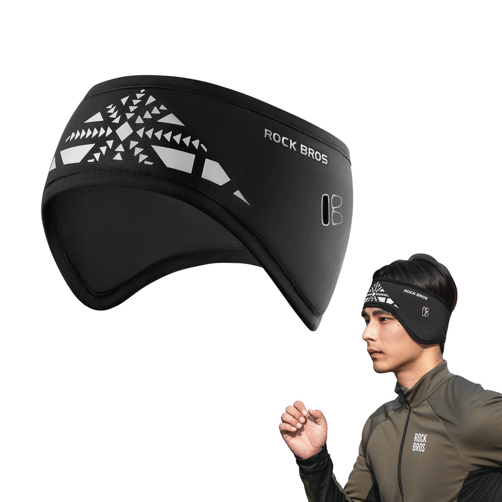 ROCKBROS Elastisches Winter Stirnband mit Klettverschluss Ohrenwärmer Unisex - ROCKBROS-EU