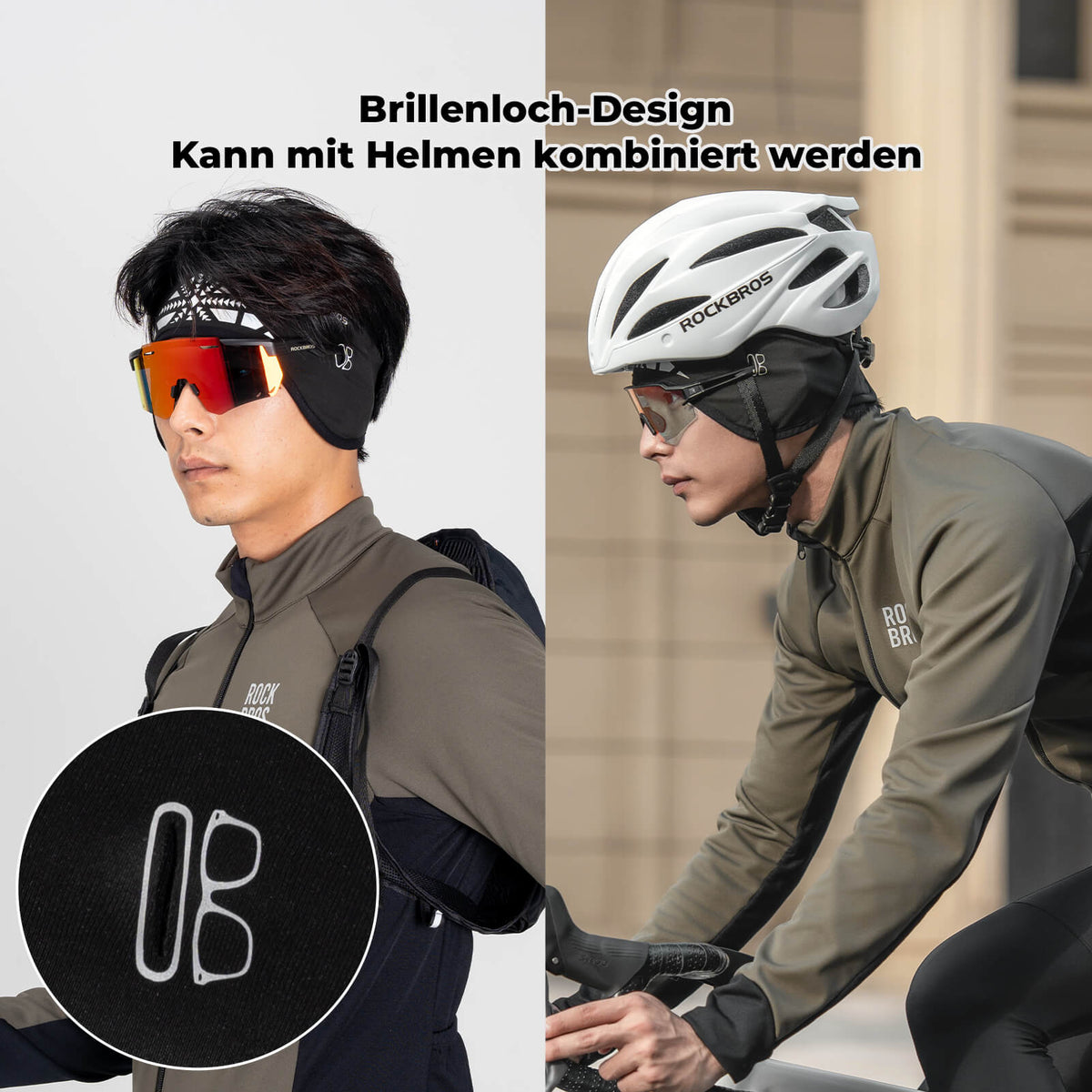 stirnband unter fahrradhelm ROCKBROS Stirnband Elastisches Winter mit Klettverschluss Ohrenwärmer –  ROCKBROS-DE