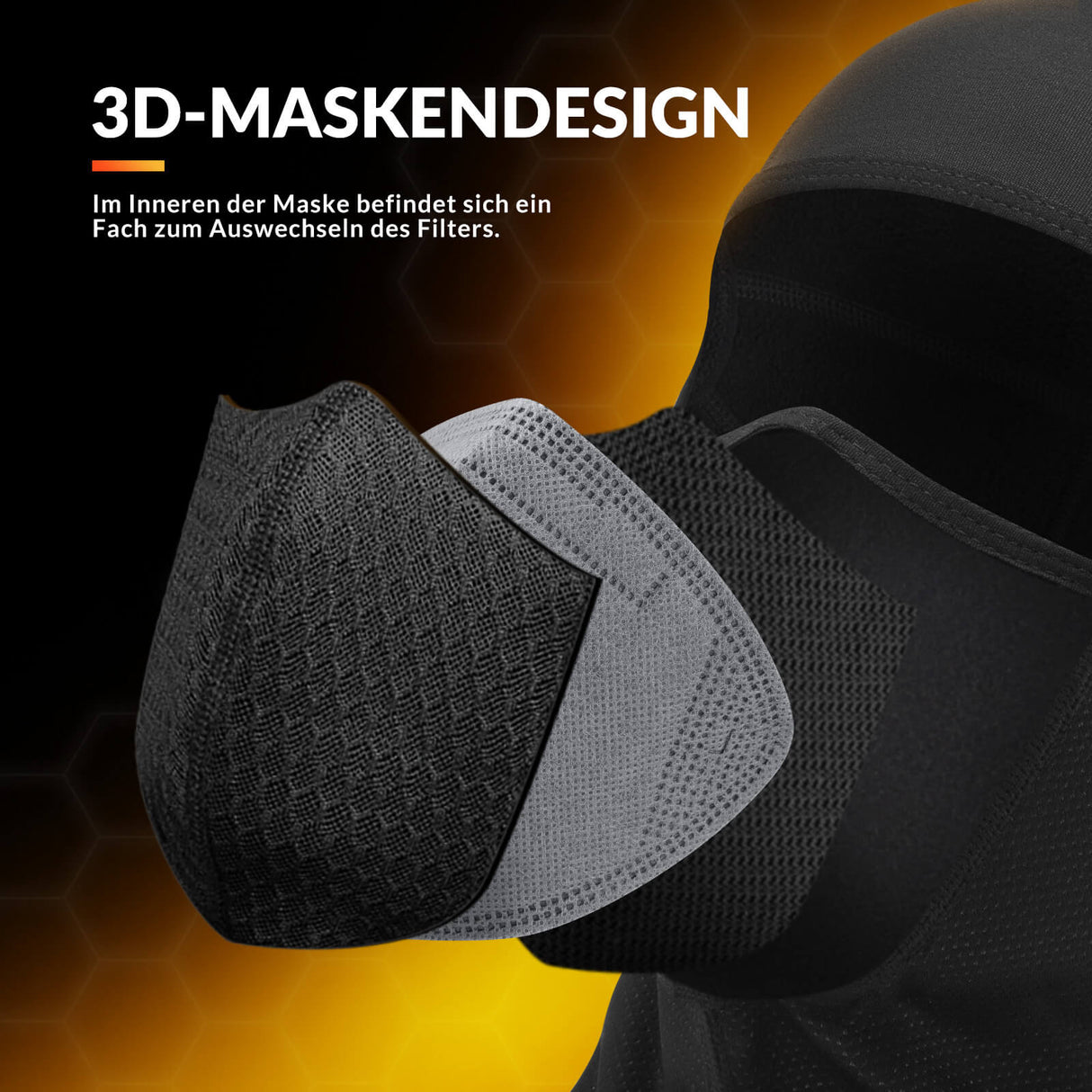 ROCKBROS Sturmhaube Herbst/Winter Balaclava Gesichtsmaske Warm Winddicht