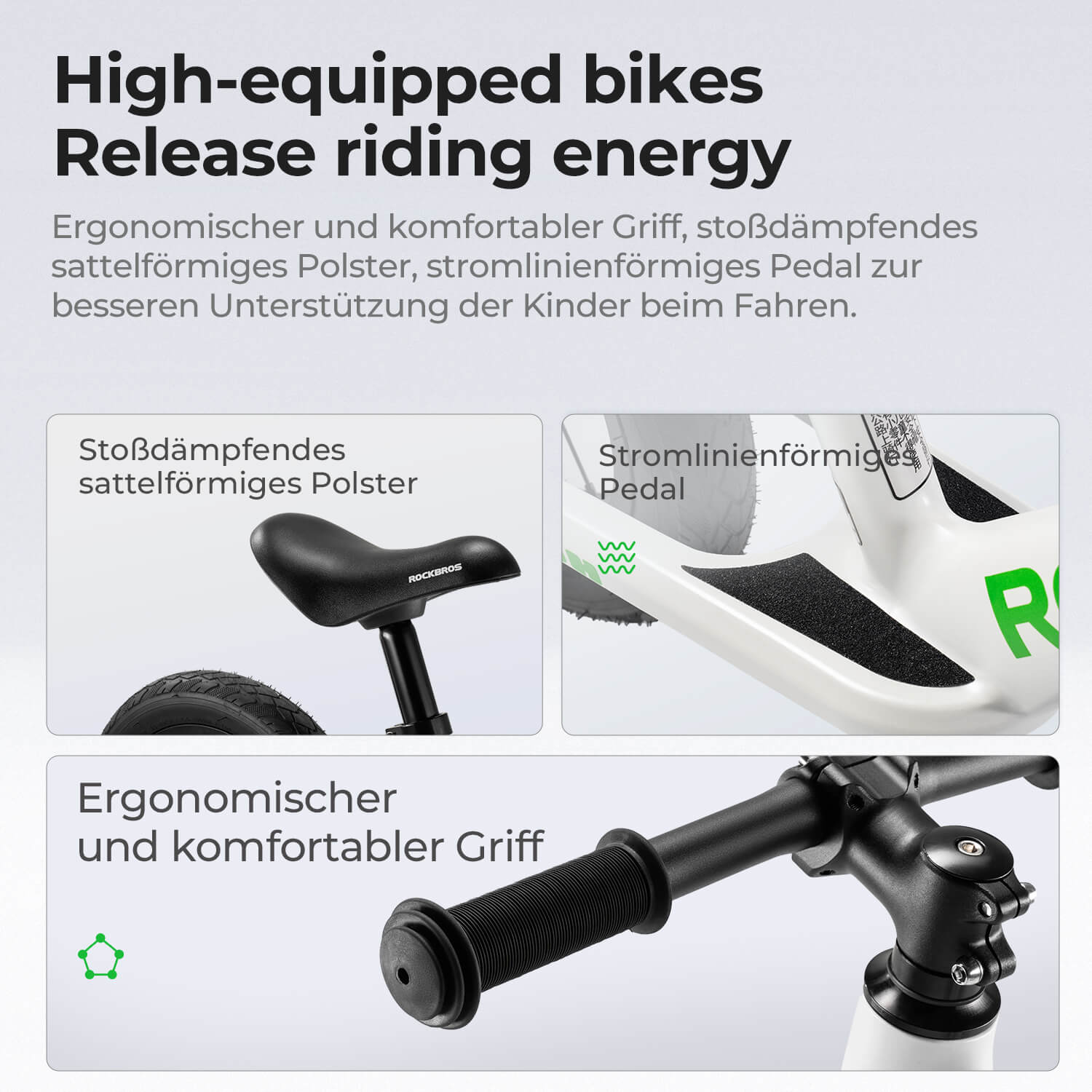 ROCKBROS TRIH -Laufrad für Kinder Balance Bike 12 2-6 Jahren (1)