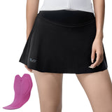 ROCKBROS TVI 2 in 1 Fahrradrock Kurze Gepolstert Radlerhose mit Tasche Damen-Schwarz (mit Sitzpolster)