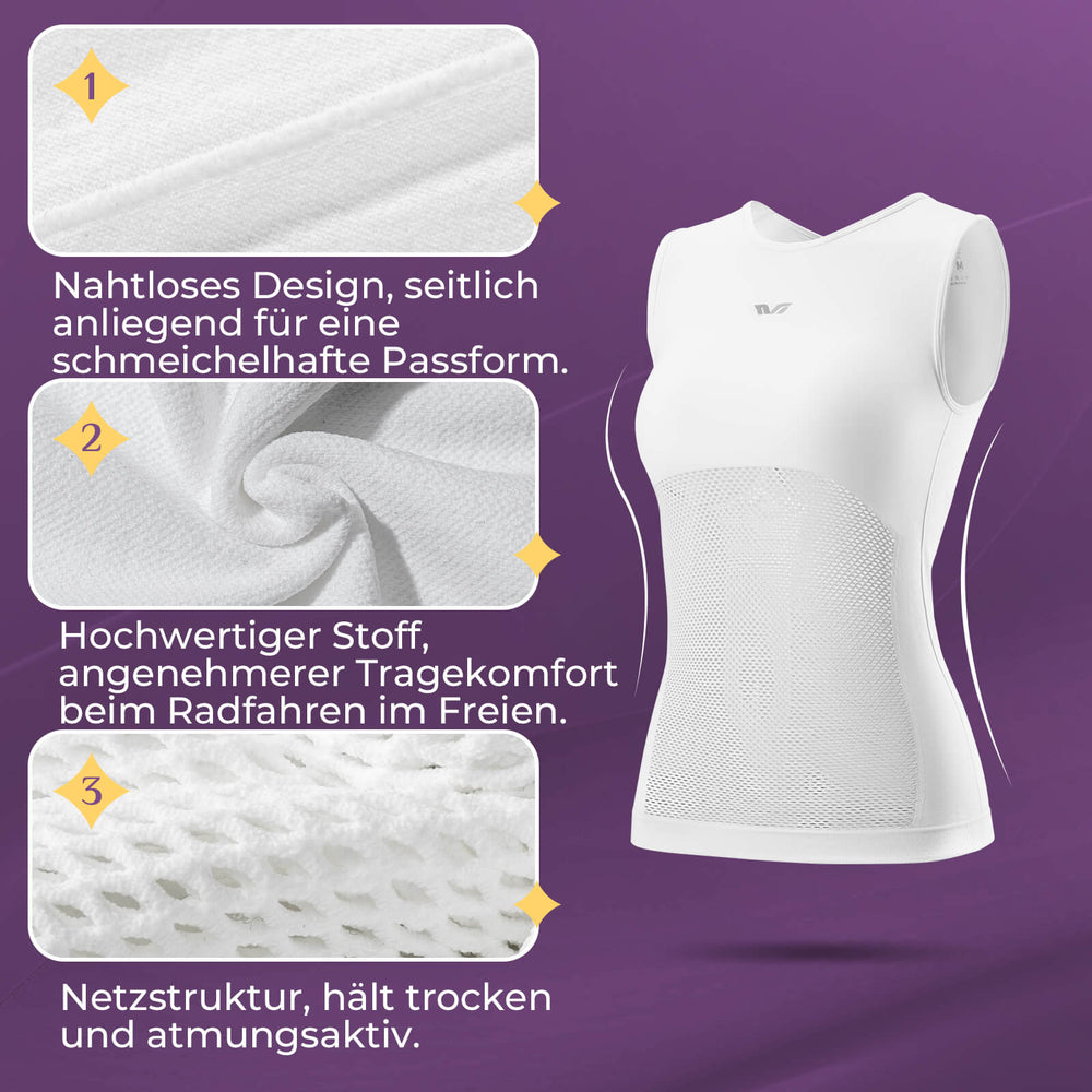 ROCKBROS TVI Damen Ärmellos Radtrikot Fahrradweste Atmungsaktiv Sommer