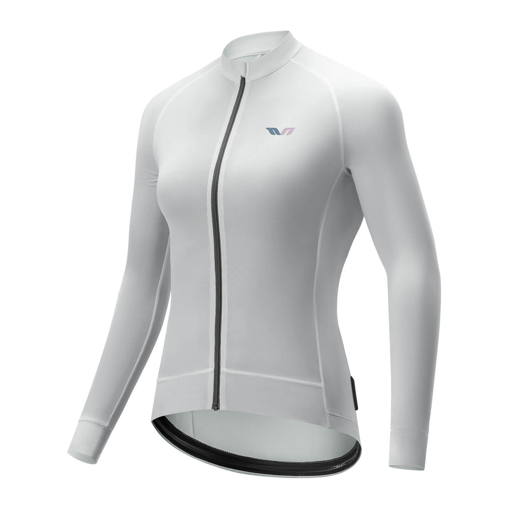 ROCKBROS TVI Damen Langarm-Radtrikot Fahrrad Jersey für MTB & Rennrad-Grau