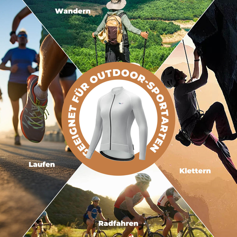 ROCKBROS TVI Damen Langarm-Radtrikot Fahrrad Jersey für MTB & Rennrad