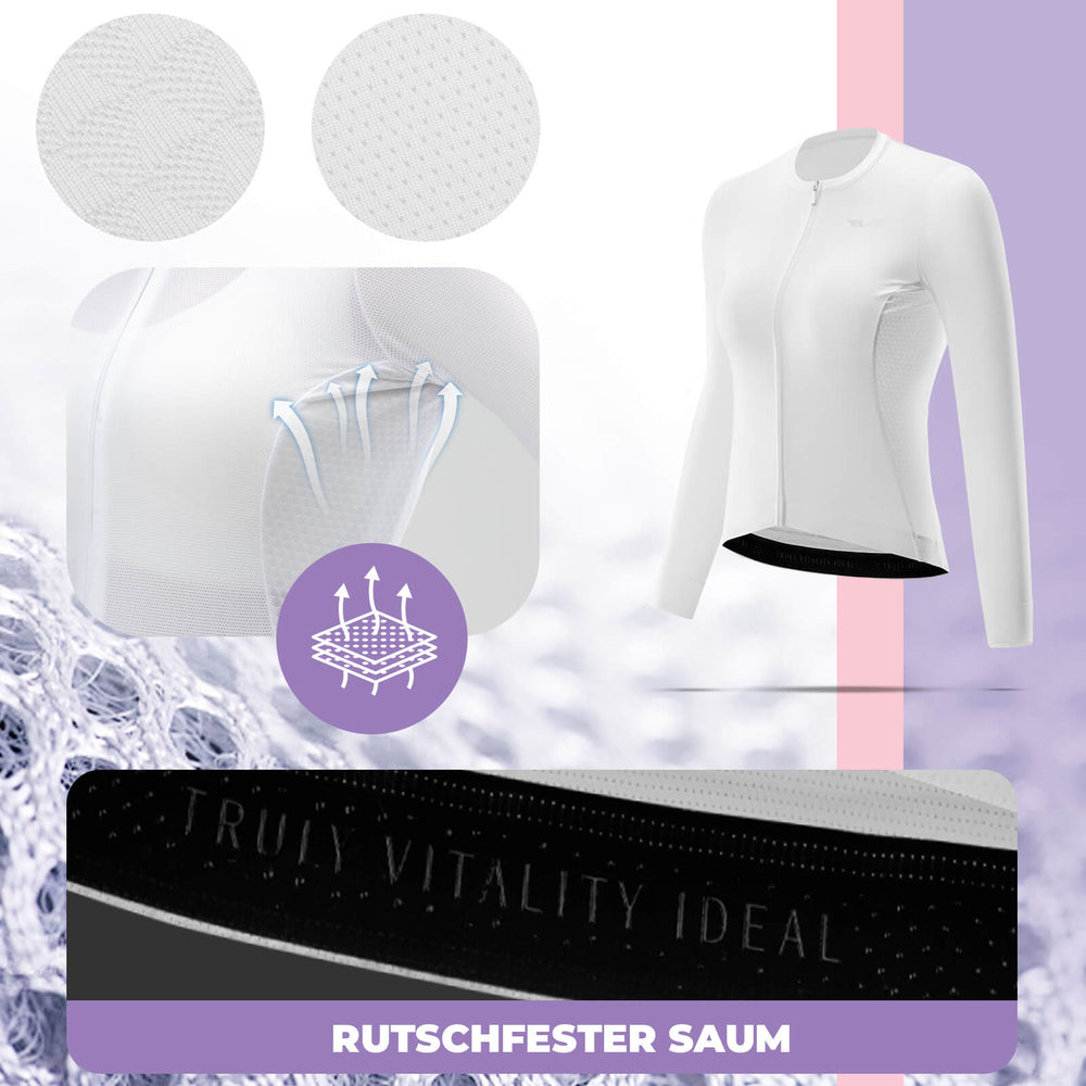 ROCKBROS TVI Damen Langarm-Radtrikot  Fahrradbekleidung für MTB & Rennrad