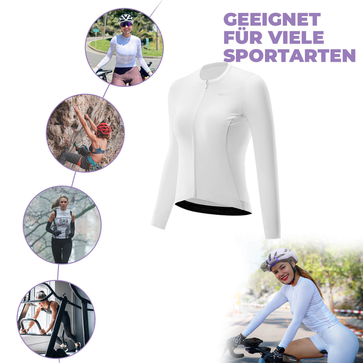 fahrradbekleidung damen rock ROCKBROS TVI Damen Langarm-Radtrikot Fahrradbekleidung für MTB & Rennr – ROCKBROS-DE