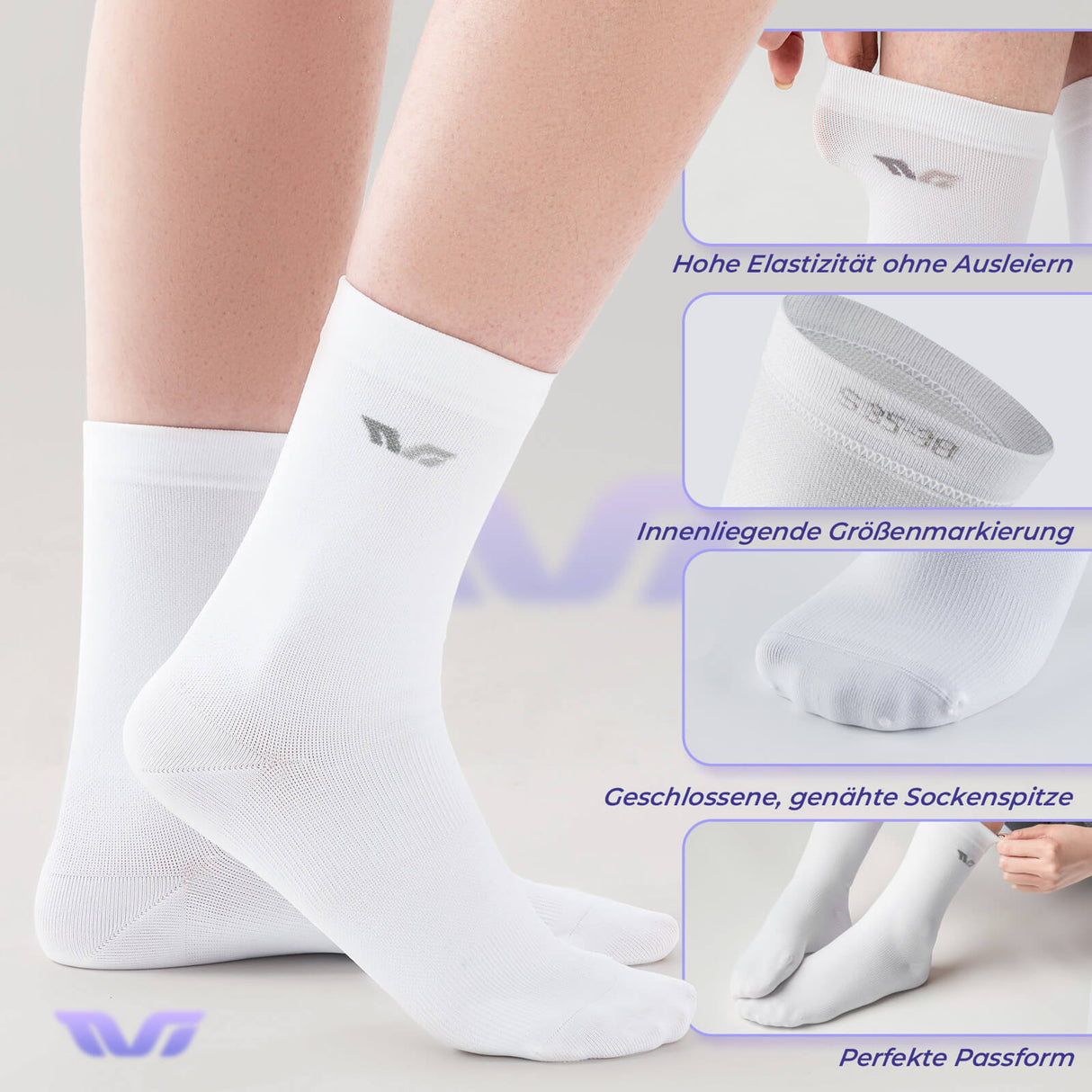 ROCKBROS TVI Damen Sportsocken Atmungsaktive Fahrradsocken Sommer