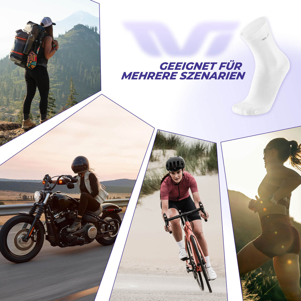 ROCKBROS TVI Damen Sportsocken Atmungsaktive Fahrradsocken Sommer