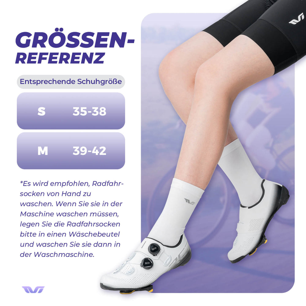 ROCKBROS TVI Damen Sportsocken Atmungsaktive Fahrradsocken Sommer