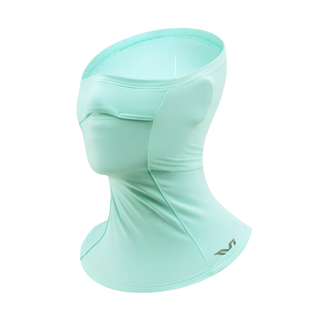 ROCKBROS TVI Damen Sturmhaube Balaclava mit Pferdeschwanz-Öffnung Warm Grün