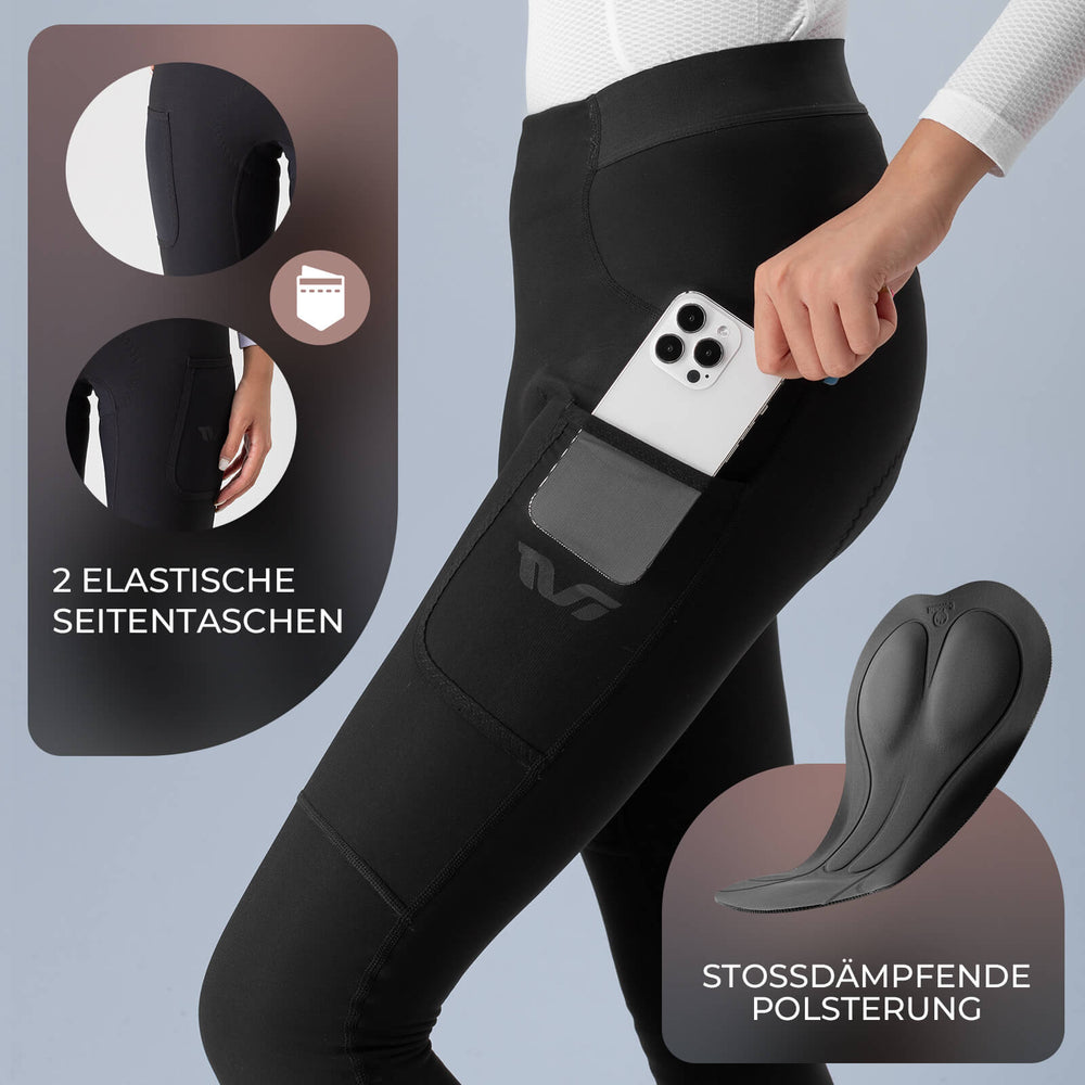 ROCKBROS TVI Lange Fahrradhose mit Sitzpolster Atmungsaktiv Damen