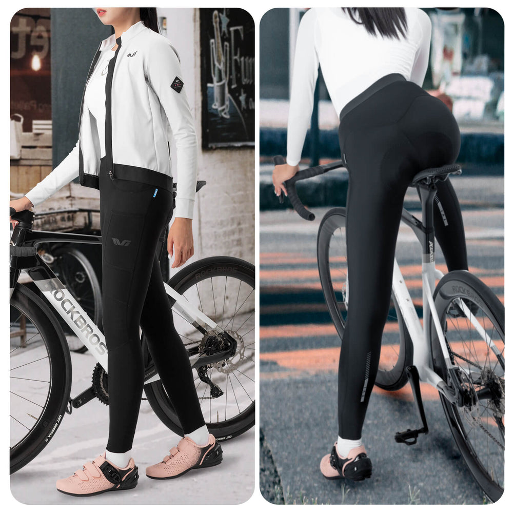 ROCKBROS TVI Lange Fahrradhose mit Sitzpolster Atmungsaktiv Damen
