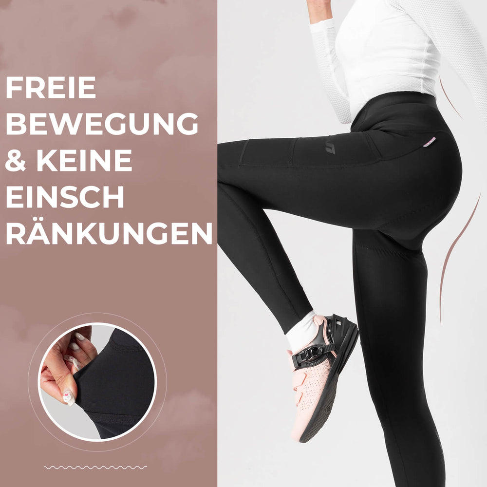 ROCKBROS TVI Lange Fahrradhose mit Sitzpolster Atmungsaktiv Damen