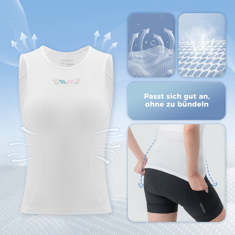 ROCKBROS TVI Radtrikot Ärmellos Sommer Unterhemd Fahrradtrikot Atmungsaktiv