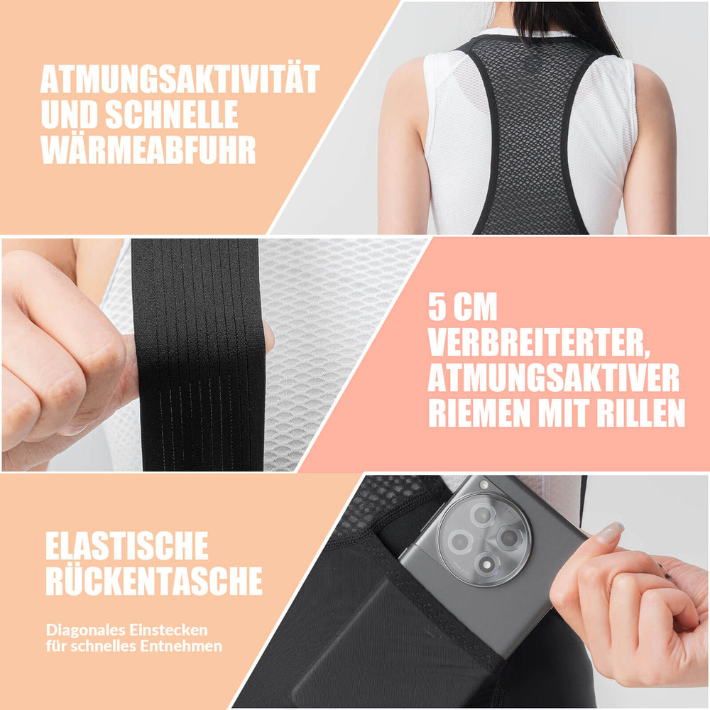 ROCKBROS TVI Trägerhose Fahrradhose Gepolstert Schnell Trocknende