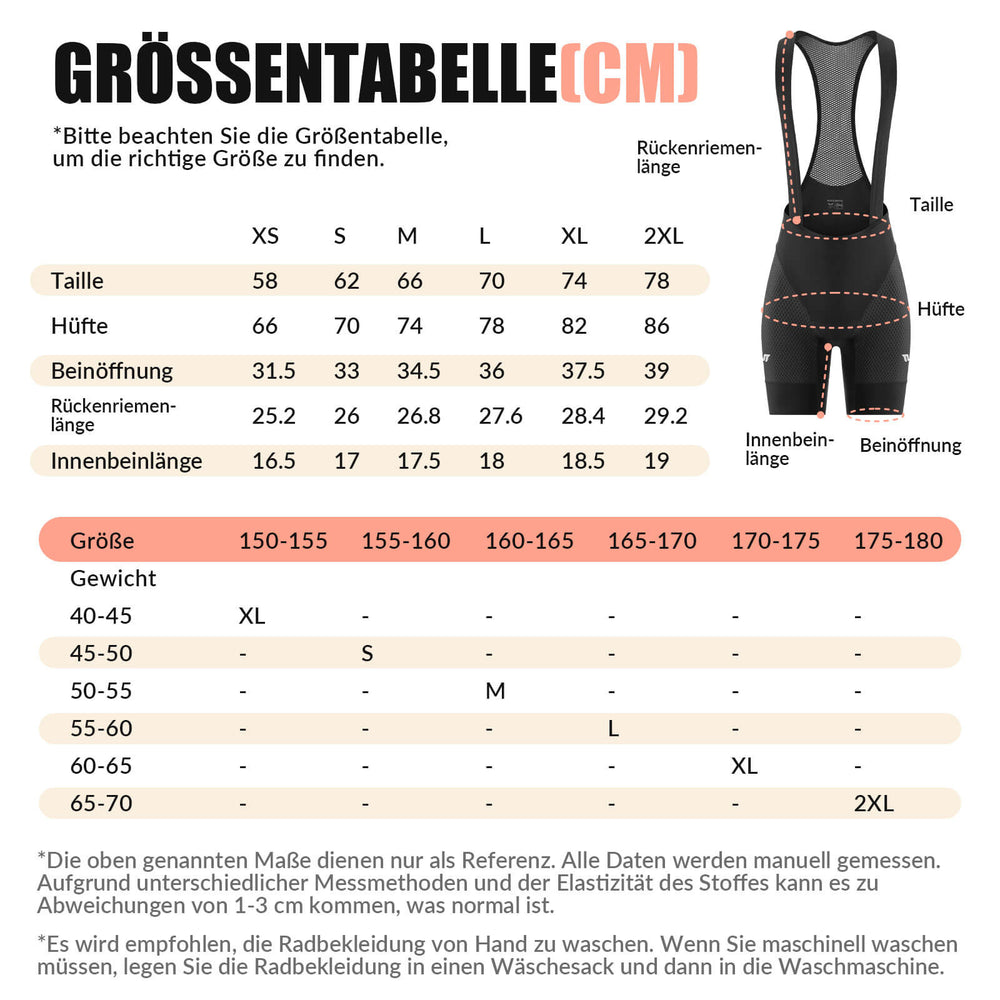 ROCKBROS TVI Trägerhose Fahrradhose Gepolstert Schnell Trocknende