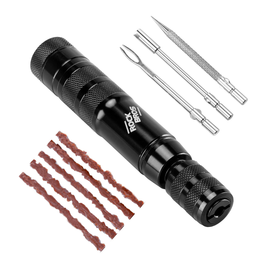 ROCKBROS Tubeless Reifenpannenset mit Gummistopfen Aluminiumgehäus Griff