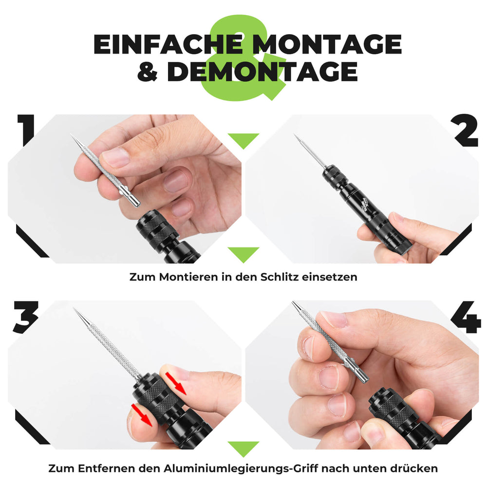 ROCKBROS Tubeless Reifenpannenset mit Gummistopfen Aluminiumgehäus Griff