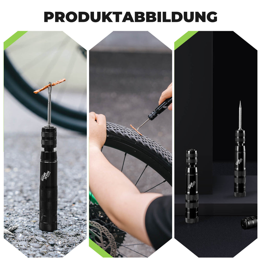 ROCKBROS Tubeless Reifenpannenset mit Gummistopfen Aluminiumgehäus Griff