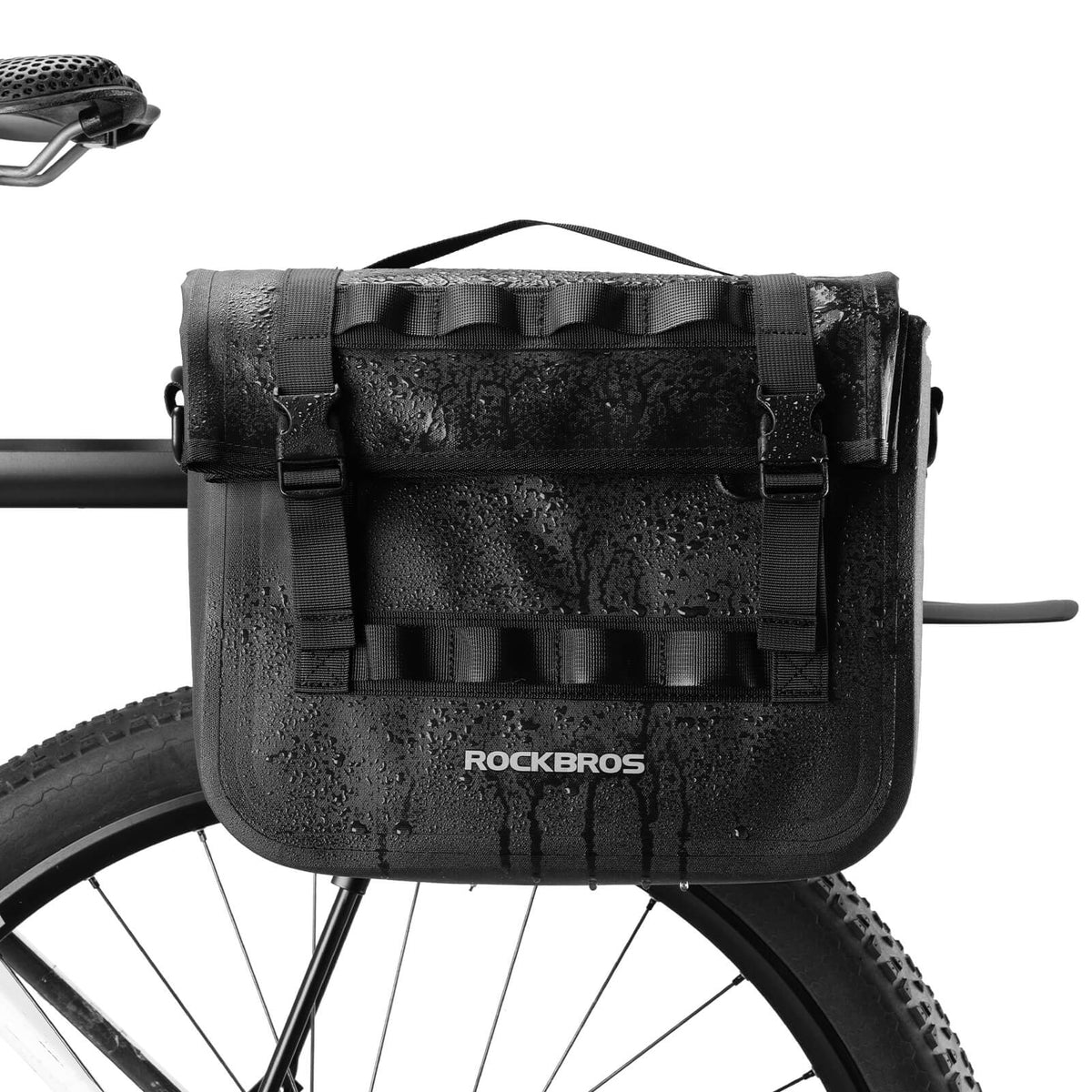 roswheel fahrradtasche gepäckträger ROCKBROS Wasserdicht Gepäckträgertasche mit Schultergurt hinten 15L –  ROCKBROS-DE