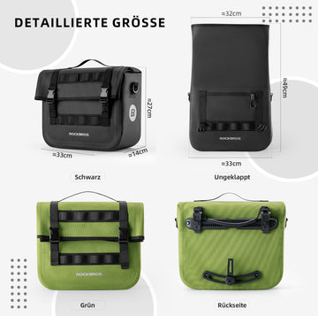 ROCKBROS Wasserdicht Gepäckträgertasche mit Schultergurt hinten 15L –  ROCKBROS-DE