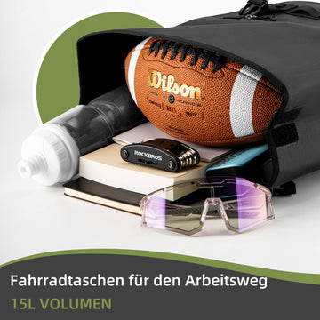 fahrradtaschen für hinten ROCKBROS Wasserdicht Gepäckträgertasche mit Schultergurt hinten 15L –  ROCKBROS-DE