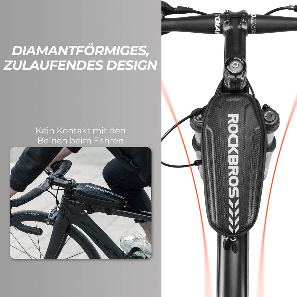 ROCKBROS Wasserdicht Oberrohrtasche Satteltasche 1L/1,5L Schwarz