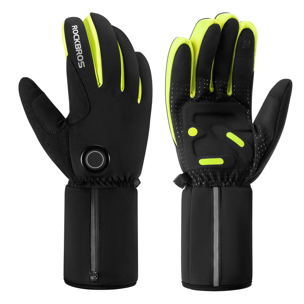 ROCKBROS Winter Beheizte Fahrradhandschuhe Touchscreen Handschuhe M-2XL
